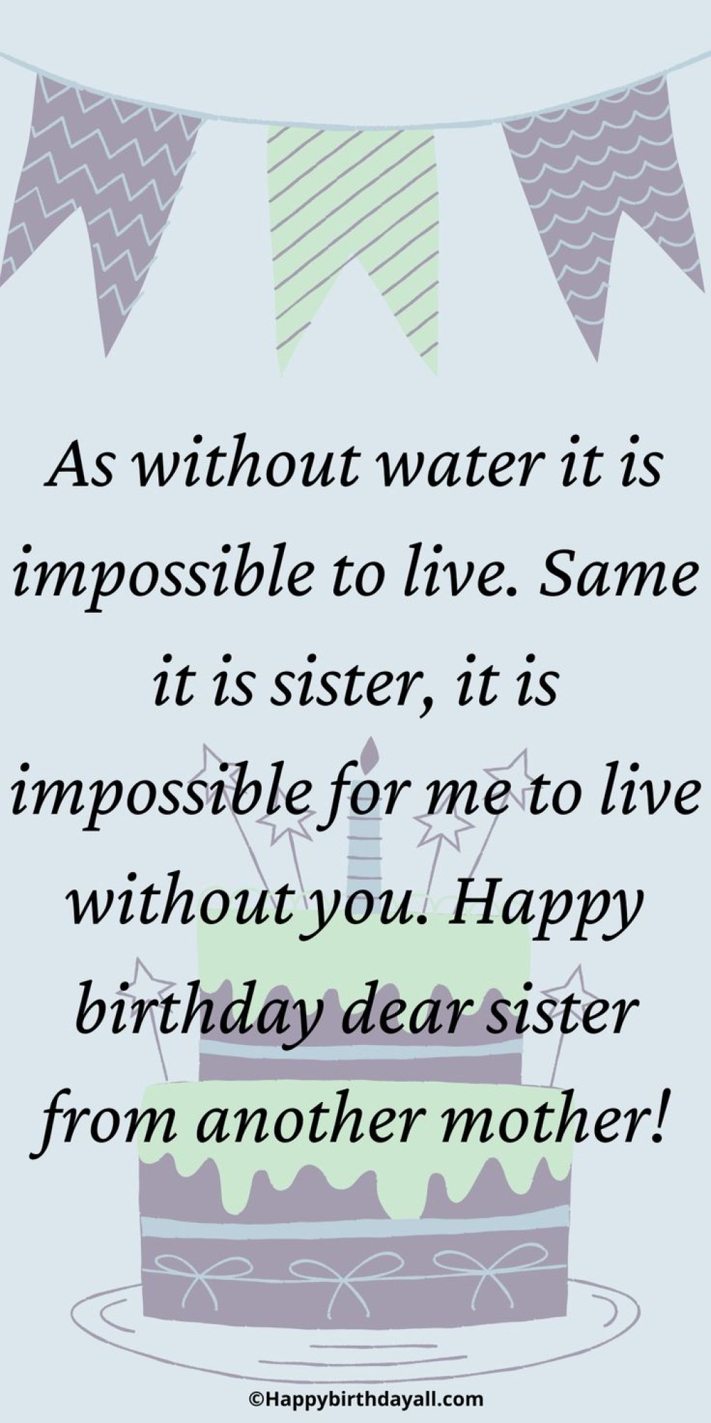 Picture of: Best Birthday Quotes For Sister From Another Mother  Sister