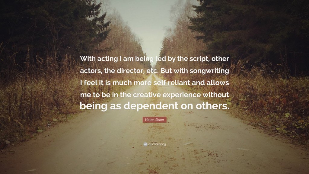 Picture of: Helen Slater Quote: “With acting I am being led by the script