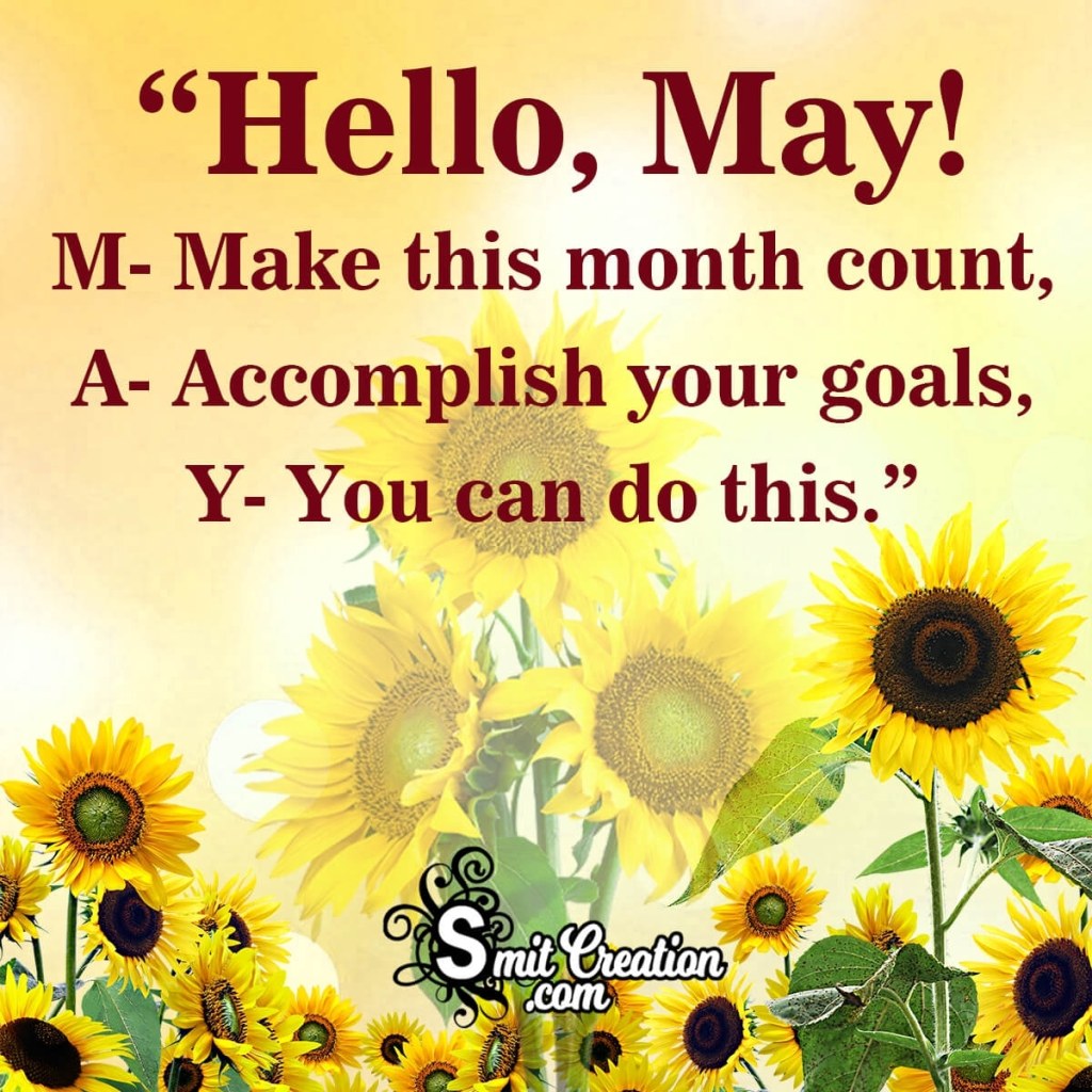 Picture of: Hello May Quote – SmitCreation