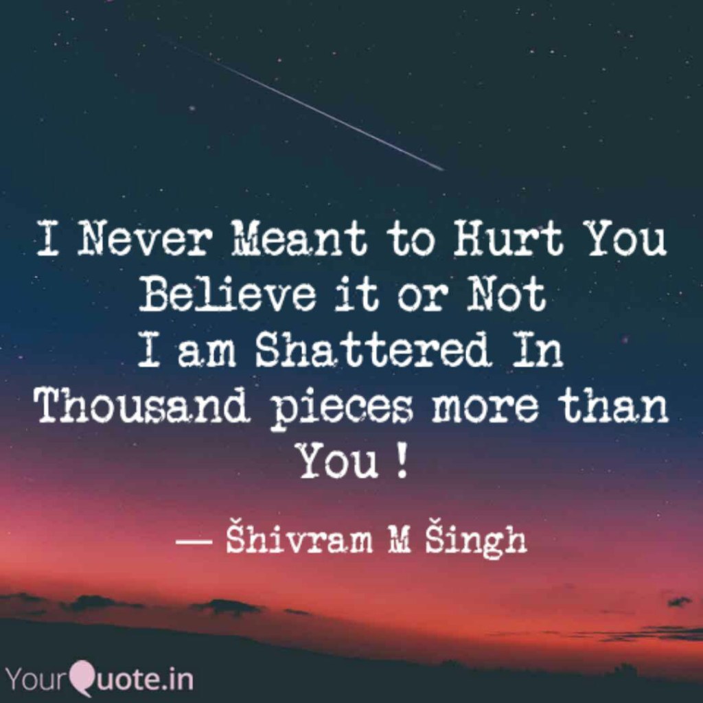Picture of: I Never Meant to Hurt You  Quotes & Writings by Šhivram M