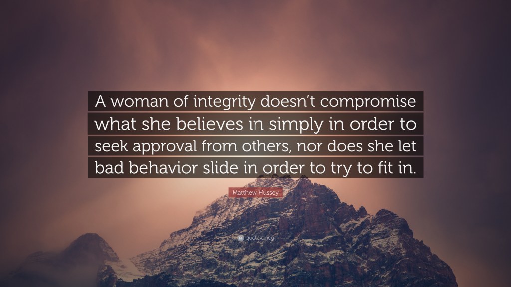 Picture of: Matthew Hussey Quote: “A woman of integrity doesn’t compromise