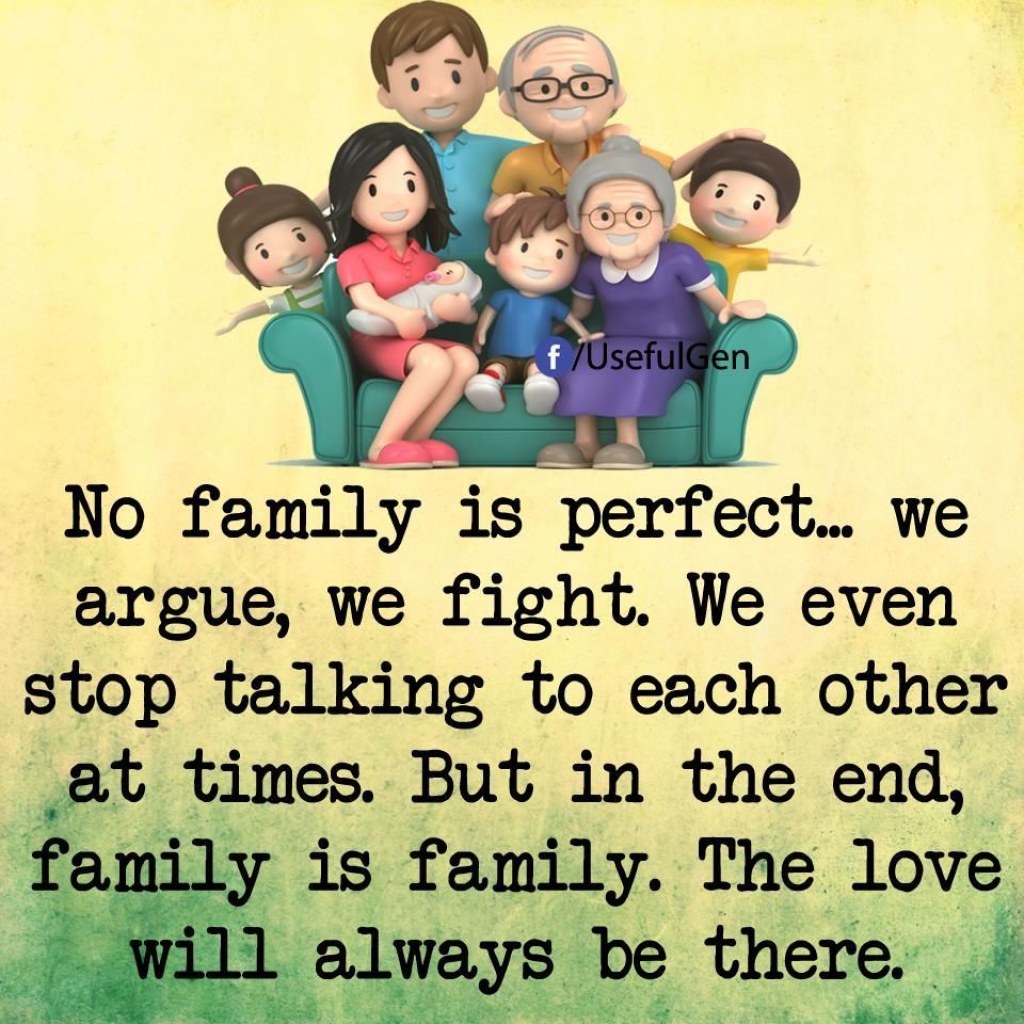 Picture of: No family is perfect  Family quotes funny, Funny inspirational