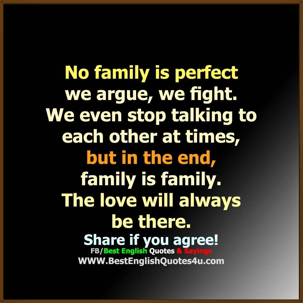 Picture of: No family is perfect