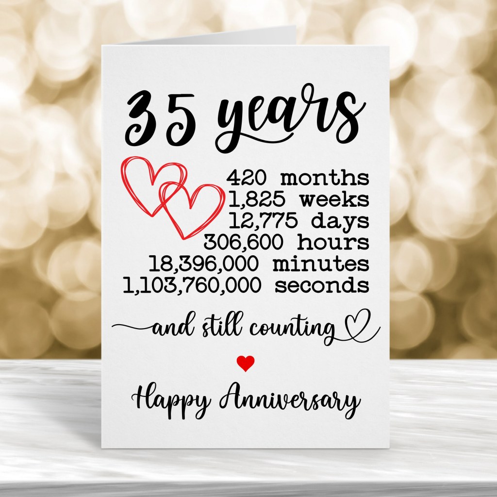 Picture of: th Wedding Anniversary Card,  Year Anniversary Card, th Year  Anniversary Card, Wedding Anniversary Card, Coral Wedding Anniversary